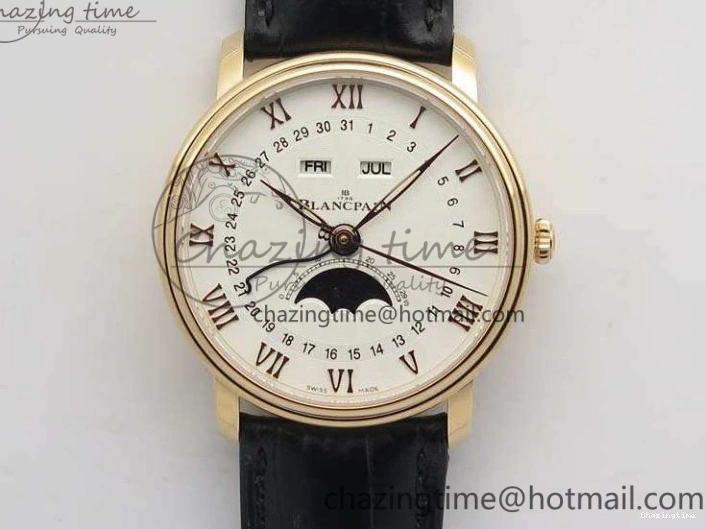 0519 Villeret 6669 RG HG 1:1 Best Edition White Dial On Leather Strap V UrbanStyle 8096